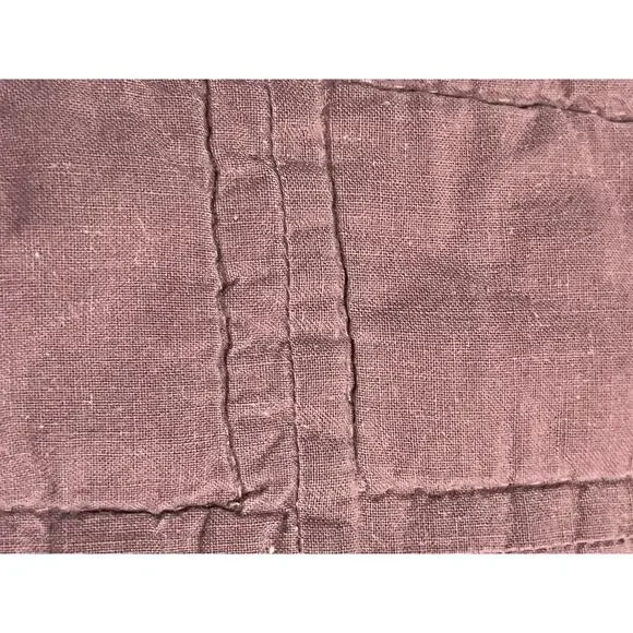 Vintage Handmade Quilt 66x52” Sampler Fan Pattern Purple Blue Coverlet Throw RV - Picture 6 of 16